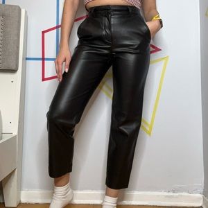 Faux Leather Babaton Cropped Pant